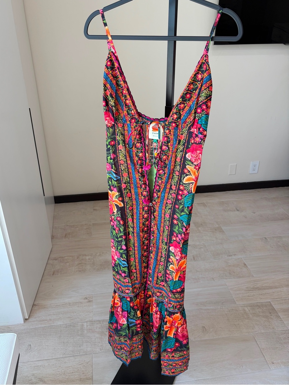 Farm Rio Stitched Garden Long Cover Up - Picture 6 of 8